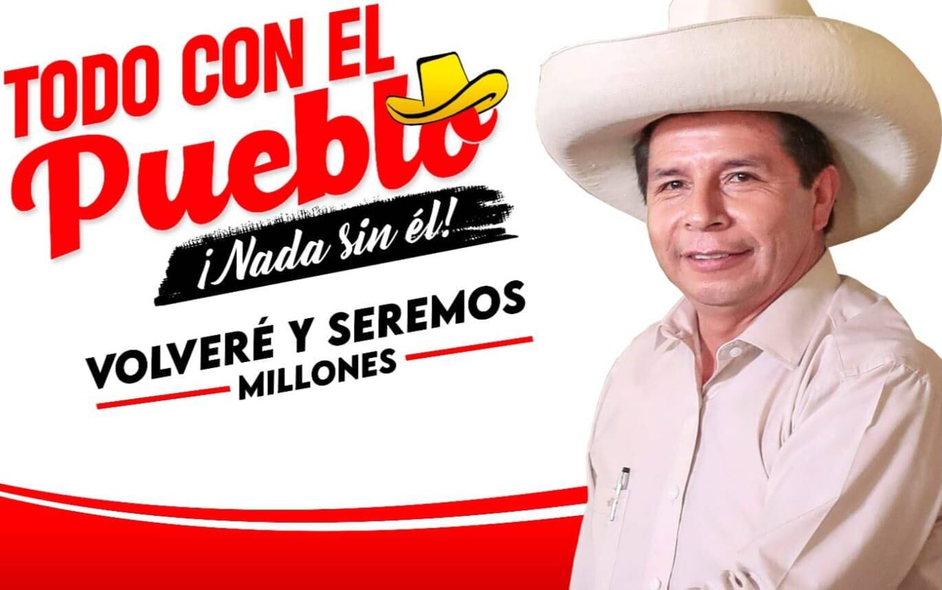 Pedro Castillo se inscribió en "Todo con el Pueblo", que busca afiliados. Foto: Pedro Castillo.