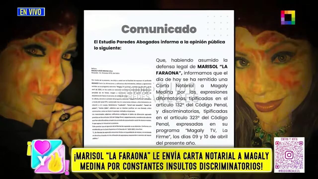 Comunicado de Marisol