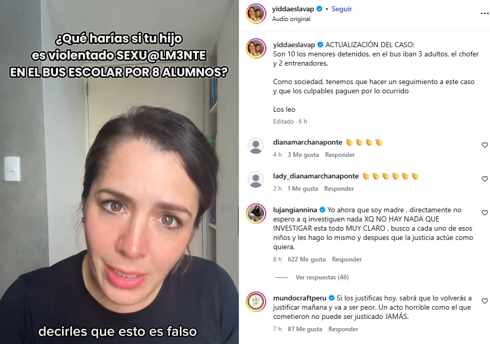 Yiddá Eslava rompe su silencio por caso del Liceo Naval.