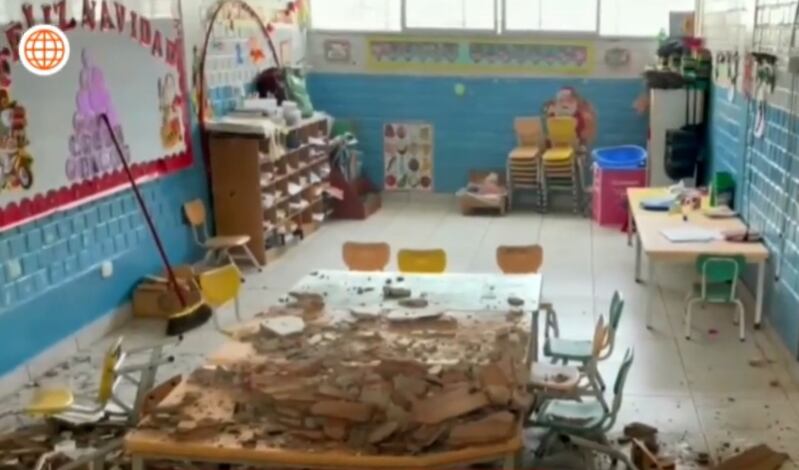 Techo colapsa en colegio de SJM