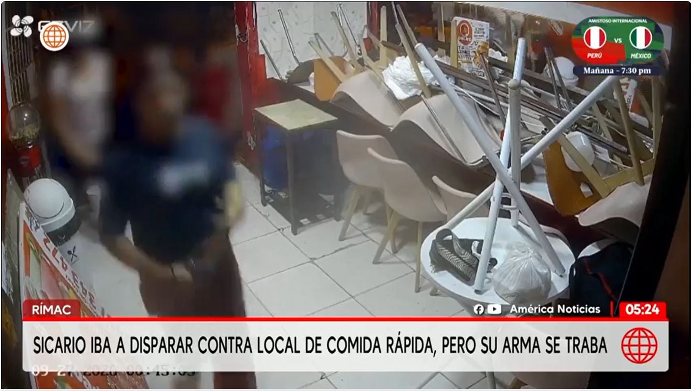 Empleados corrieron al ver llegar al pistolero y salvaron de milagro. Foto: América noticias