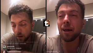 Julián Zucchi transmite EN VIVO en aparente estado de ebriedad y rompe en llanto: “Me pagaron muy mal”