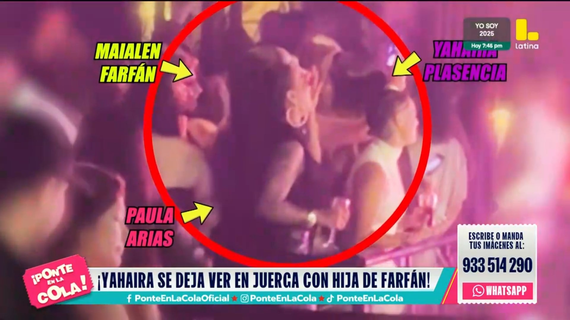 Maialén Farfán fue vista junto con Yahaira Plasencia.