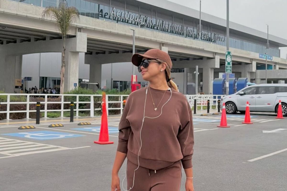 Cantante de Corazón Serrano pasó siusto de su vida en el aeropuerto Jorge Chávez (foto: @susanaalvaradoc)