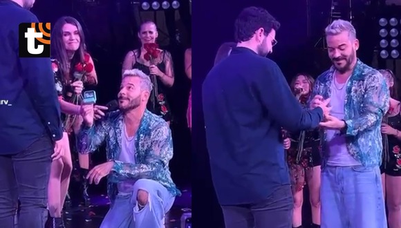 TROME - Adolfo Aguilar le propone matrimonio a su novio durante su show musical