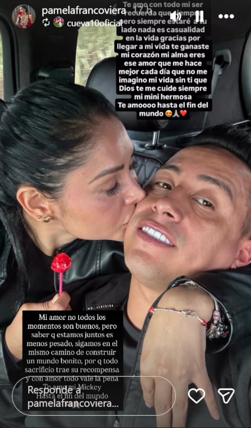 Pamela Franco y Christian Cueva lucen en amores tras denunciar a Pamela López por daño psicológico.
