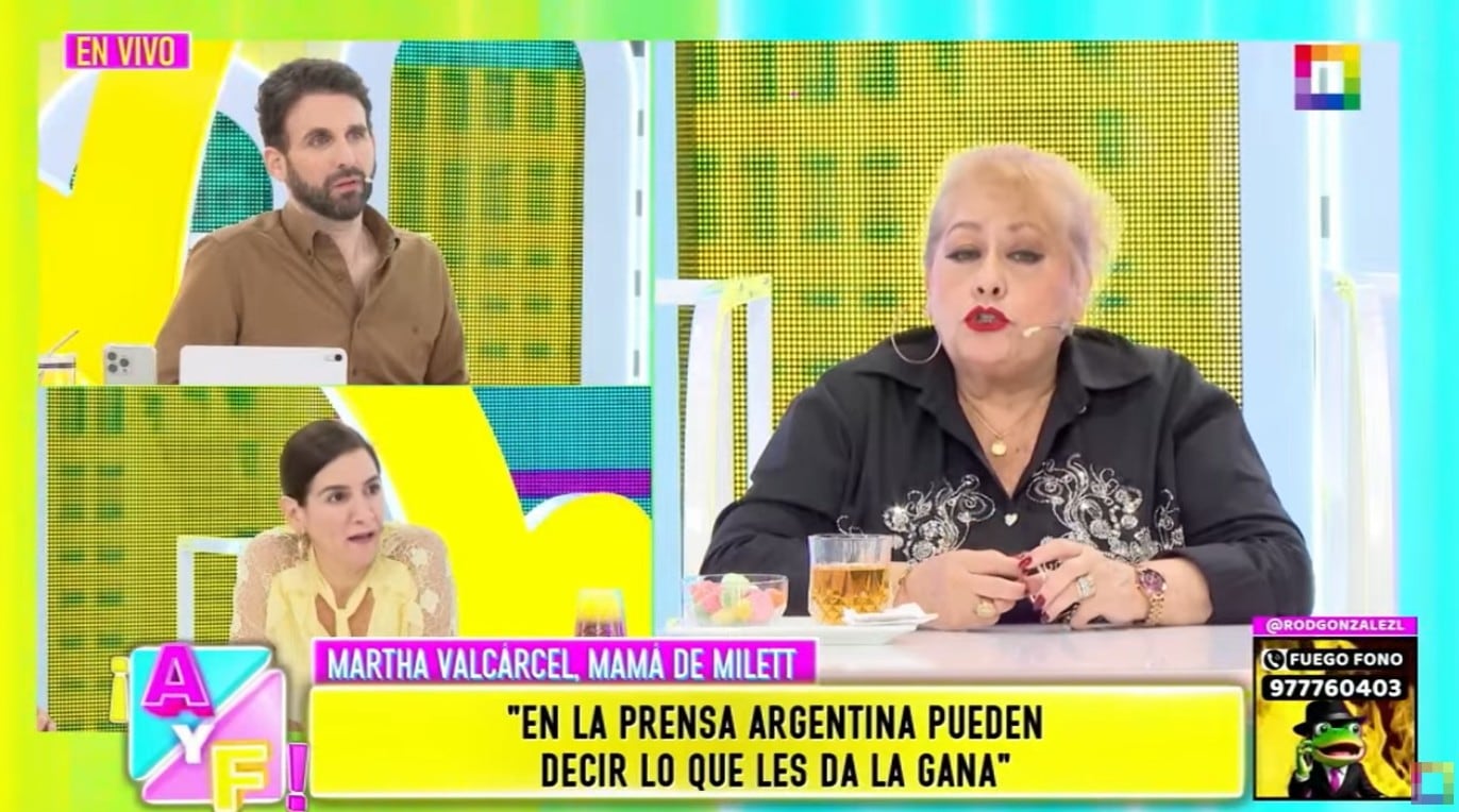 Madre de Milett habla sobre Marcelo Tinelli.