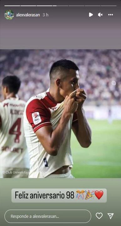 Alex Valera le dedicó un mensaje a Universitario.