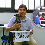 Elecciones: Presidente de mesa conmueve al ser acompañado por su perrita