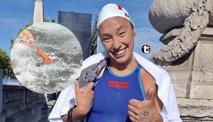¡Lo dejó todo! María Alejandra Bramont-Arias finalizó en el puesto 21 en la prueba de natación en aguas abiertas de París 2024