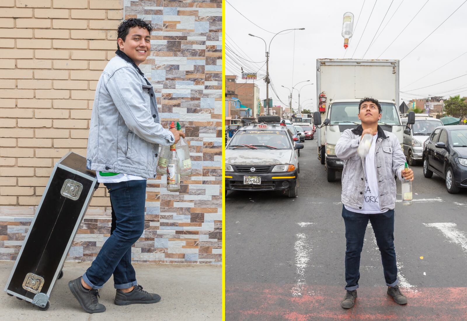 Era muy buen alumno pero se escapa del colegio para ir a 'malabarear' a los semáforos. Fotos: Allen Quintana.