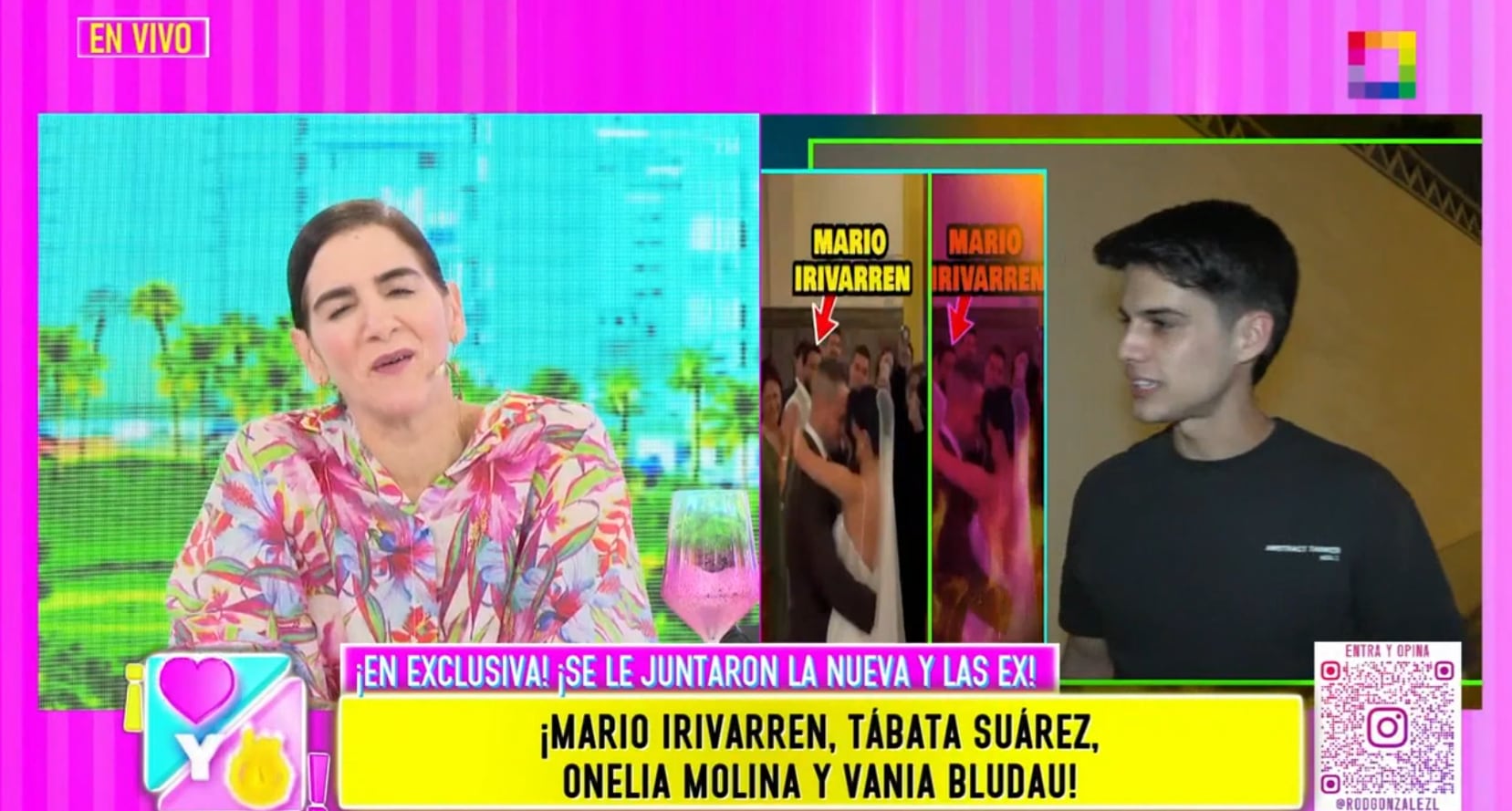 Kevin Díaz apoya el silencio de Onelia Molina y no responde si Mario Irivarren intentó acercamiento en una boda donde coincidieron.