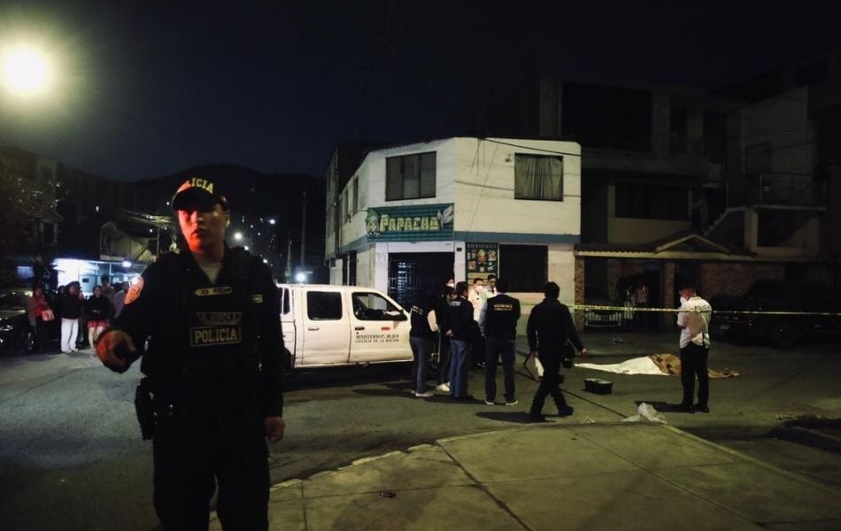 Hombre asesina disparos a su esposa e hijo de 22 años en Santa Anita. (Foto: GEC)