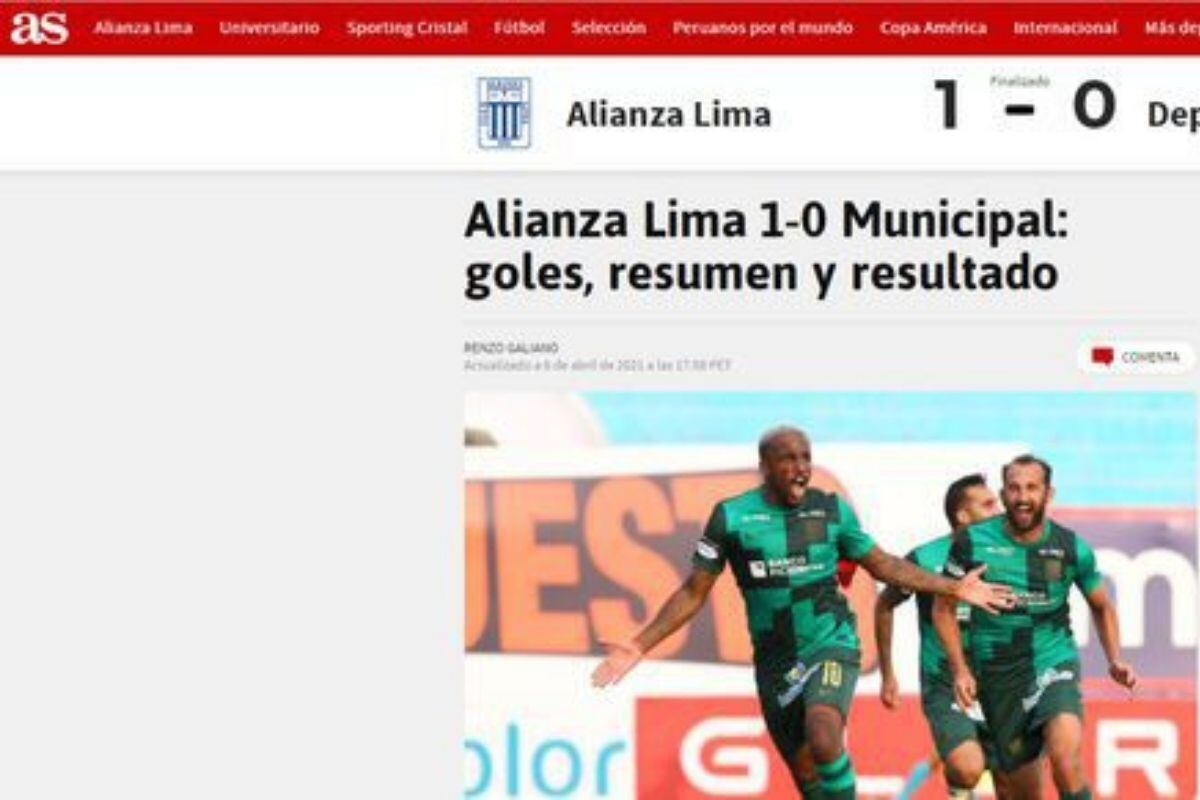 Diario AS siguió cada momento del regreso de Jefferson Farfán (Captura)