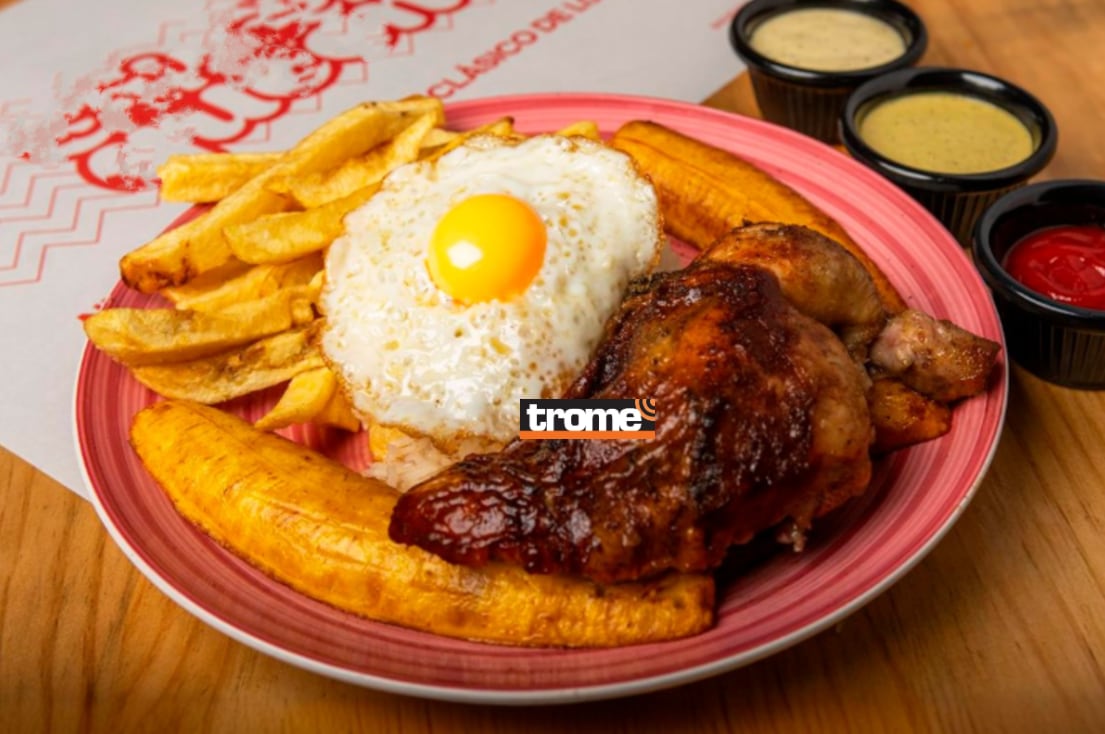 El pollo a la brasa tradicional y variedades como versión 'a lo pobre' en Chicken Queen. (Entrevista y foto compos.:Isabel Medina / Trome).