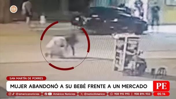 Mujer abandonó a su bebé frente a mercado Sarita Colonia. Foto: América