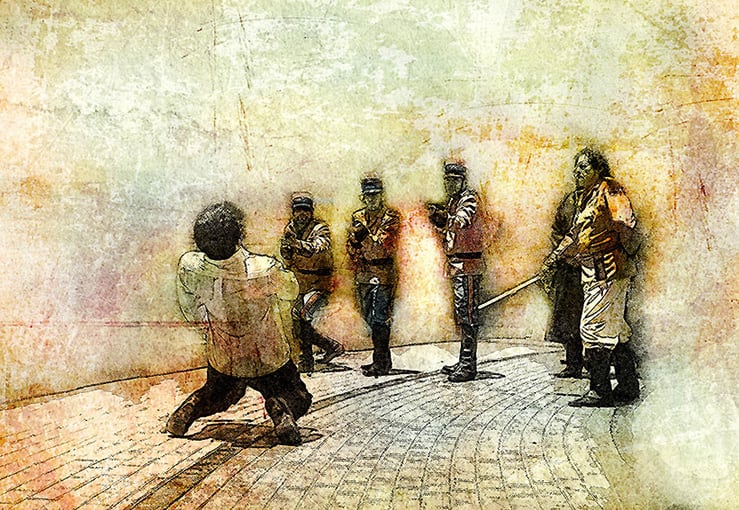 Ejecución de Mariano Melgar. Foto: Internet.