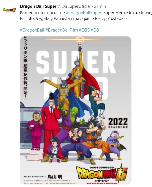 Estreno de Dragon Ball Super está previsto para el 2022. (Twitter)