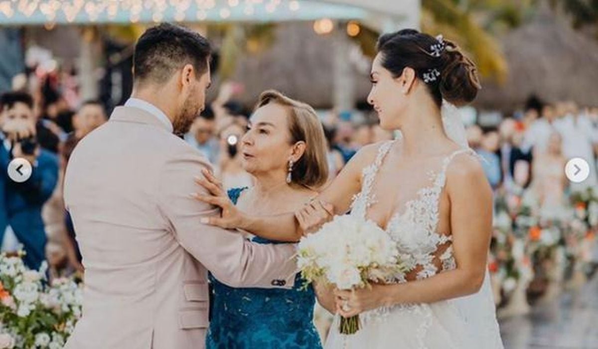 El día del matrimonio de la actriz con Sebastián Caicedo (Foto: Carmen Villalobos / Instagram)