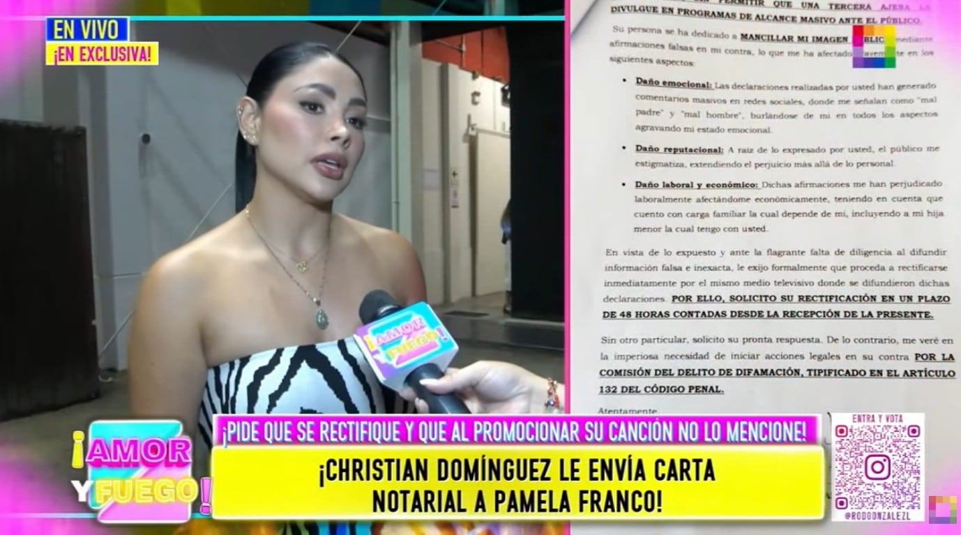 Pamela Franco en 'Amor y Fuego'.