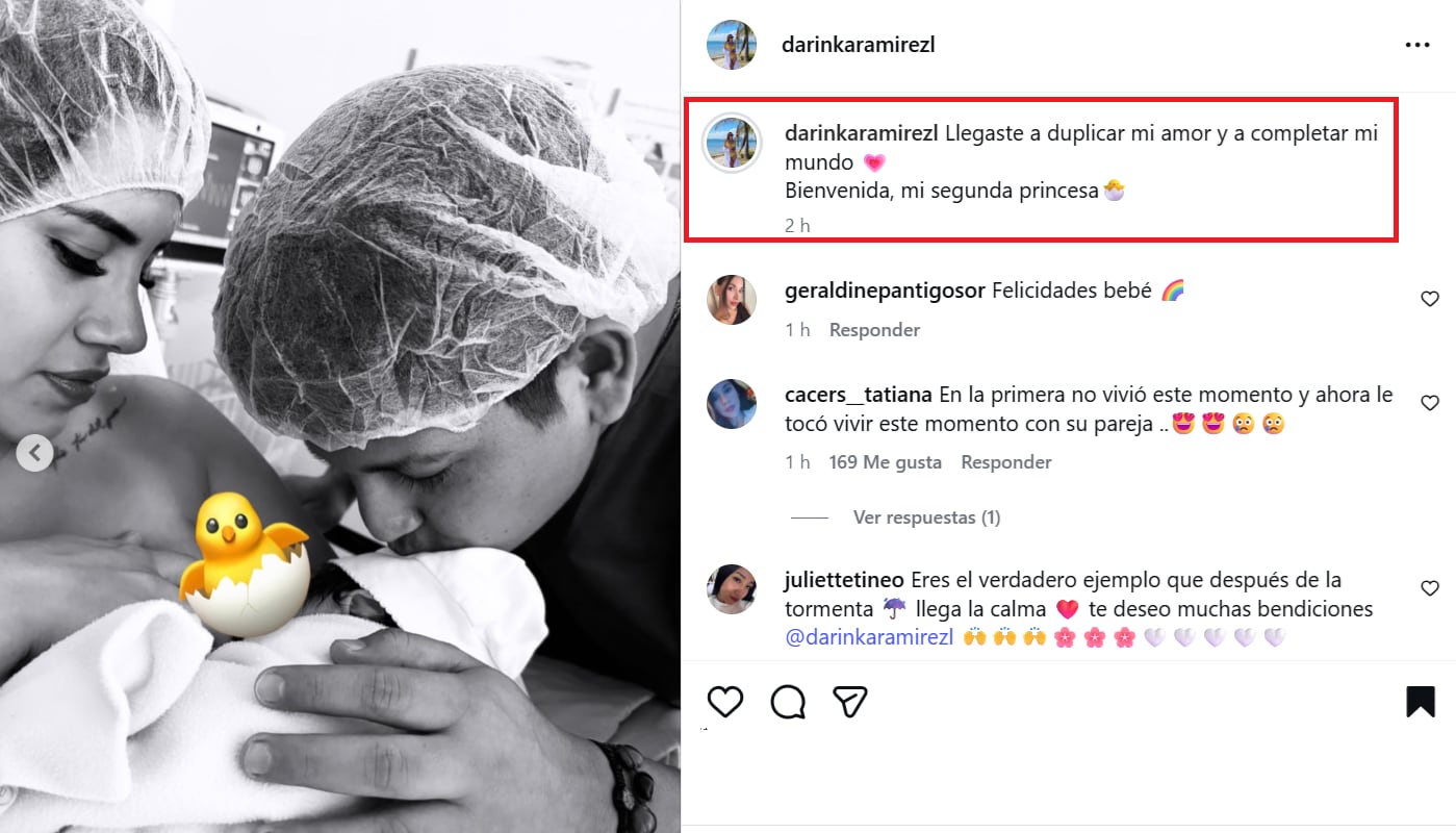 Darinka Ramírez ya dio a luz y se convirtió en mamá por segunda vez.