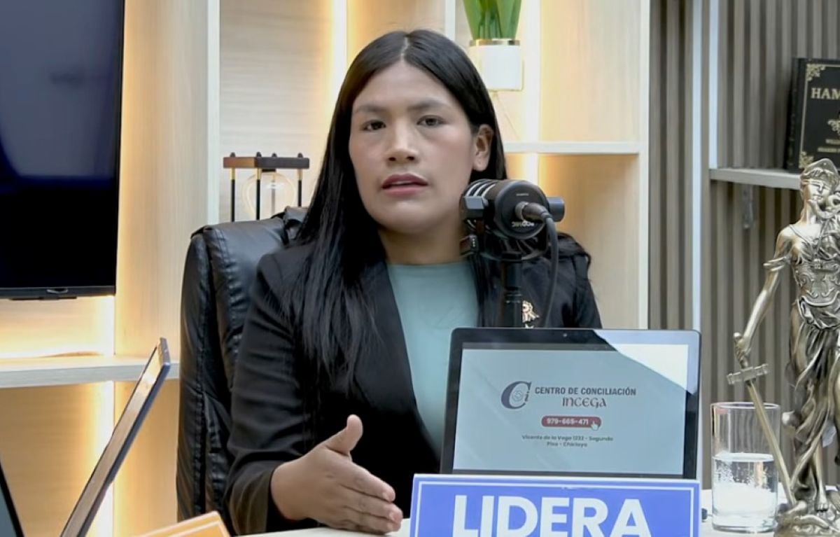 Catherin Palomino señaló que mantiene un proceso judicial con Jaime Vásquez Castillo, sobrino del expresidente Pedro Castillo. Foto: Captura YouTube.