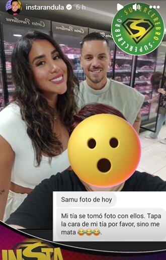 Melissa Paredes y Anthony Aranda se toman foto con fan