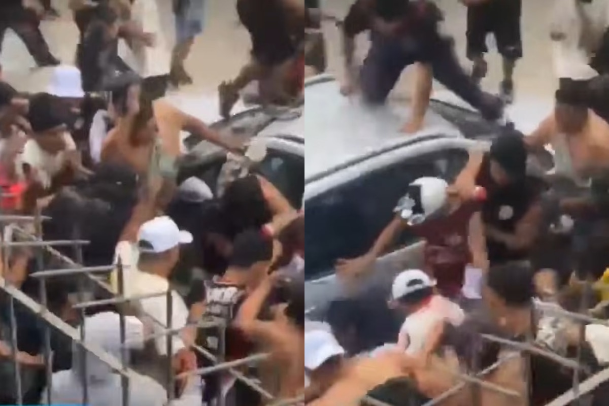 Violencia irracional desatada por barras bravas. (Captura ATV)