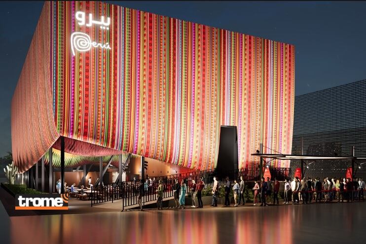 Compartiendo lo nuestro en Expo Dubai. Marca Perú, identidad y orgullo. (Compos. Isabel Medina / Trome).