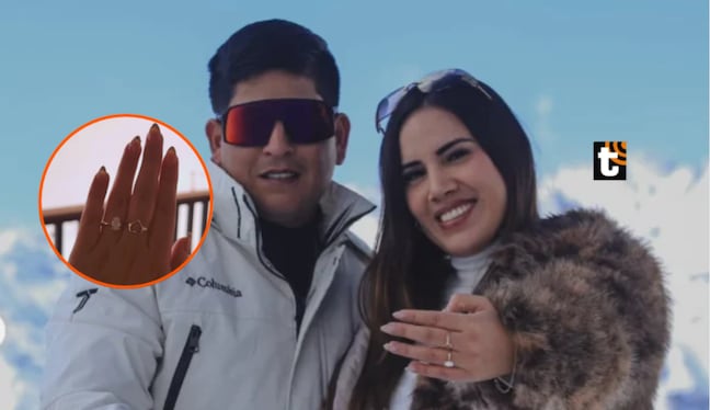 Darinka Ramírez, madre de la hija menor de Jefferson Farfán, recibe anillo de compromiso de su novio Sebastián González.