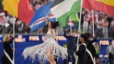 Katy Perry y el pequeño Tius Luka se lucen en la tercera inauguración del Mundial 2026
