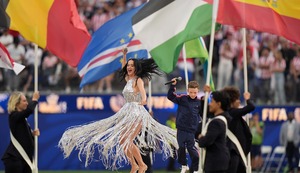 Katy Perry y el pequeño Tius Luka se lucen en la tercera inauguración del Mundial 2026