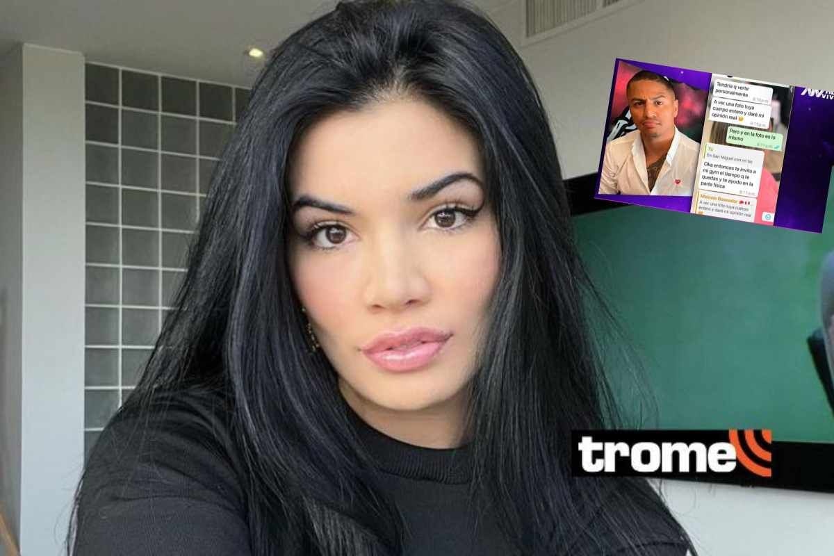 Samantha Batallano se presentó en Magaly TV y mostro chats de Maicelo coqueteando con otra mujer. (Redes)