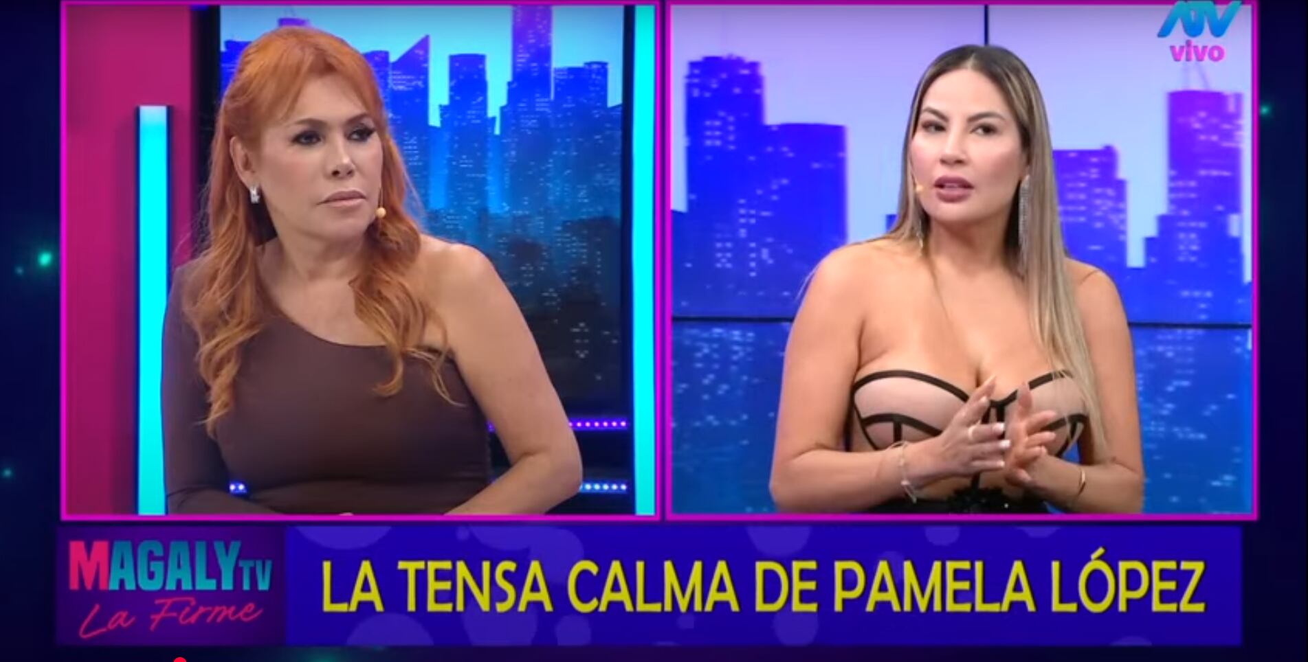 Pamela López explica su situación con Christian Cueva. (Foto: Magaly TV: La Firme)