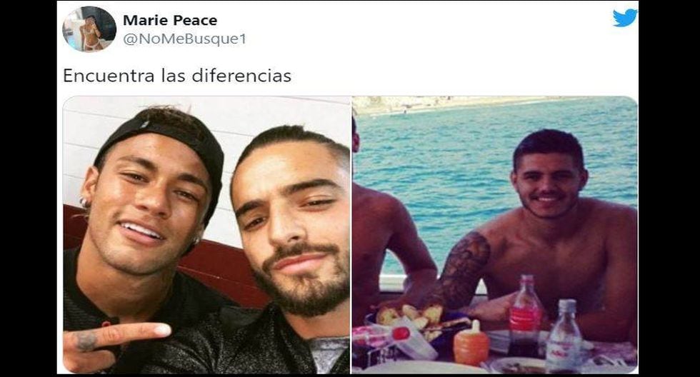 Los memes por el escándalo entre Neymar, Maluma y Natalia Barulich. (Twitter)