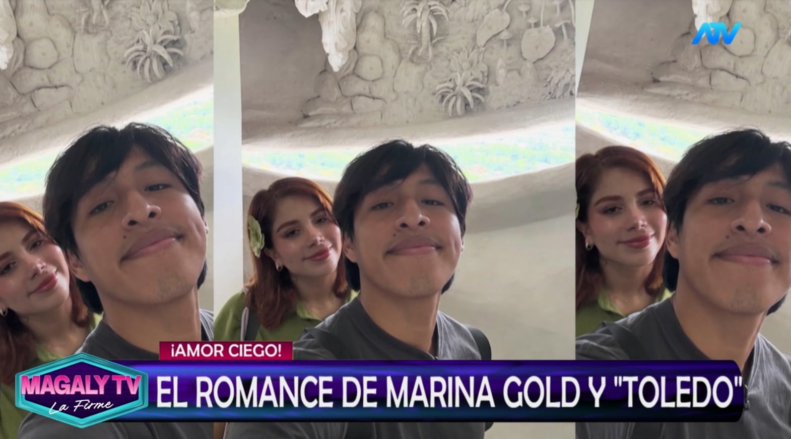 Marina Gold y su novio Cristian Huamani, un youtuber de 23 años.