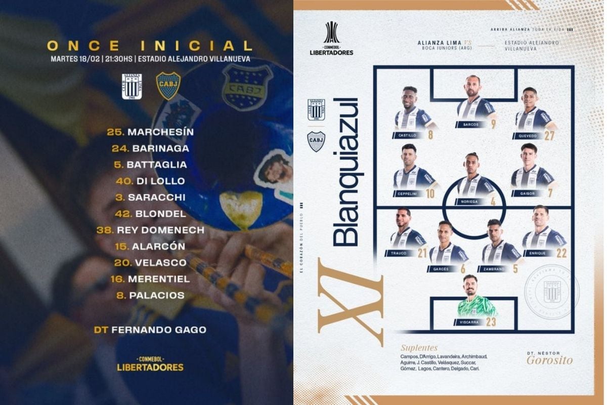 Alianza Lima y Boca Juniors dan sus alineaciones (Foto: @club Aloficial)