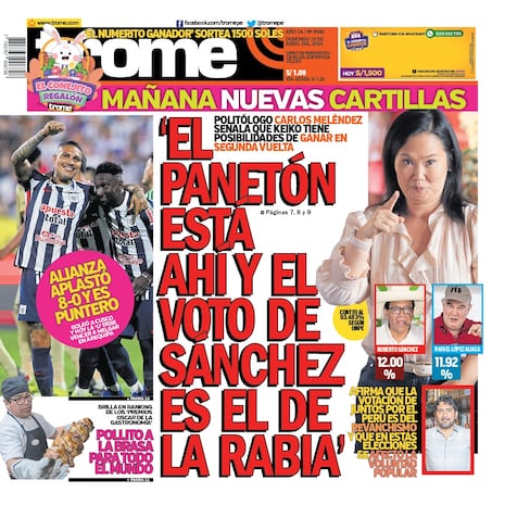 ‘EL PANETÓN ESTÁ AHÍ Y EL VOTO DE SÁNCHEZ ES EL DE LA RABIA’