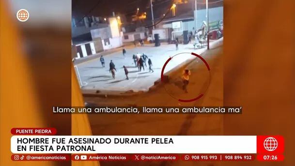 Asesinato en fiesta patronal en Puente Piedra. Foto: América