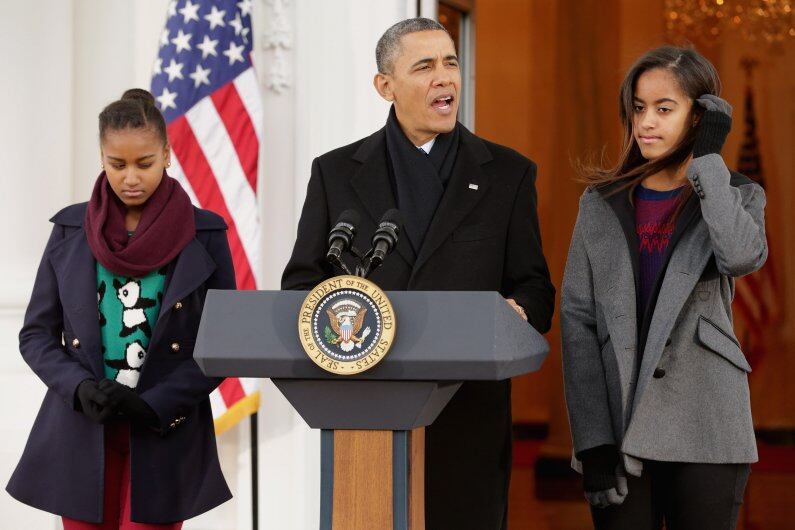 Sasha Obama y Malia Obama, 13 y 16 años. (Foto: Getty Images)