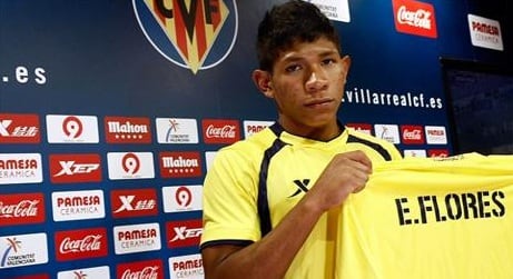 Edison Flores anotó su primer gol con el Villarreal B