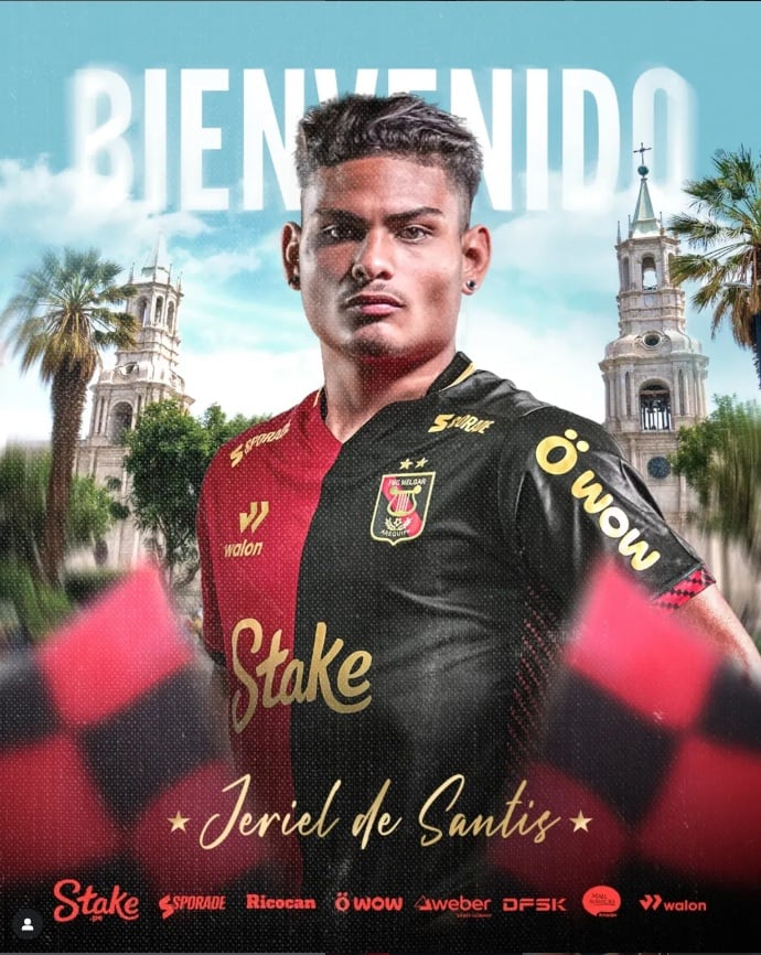 Jeriel de Santis fue anunciado en Melgar de Arequipa. (@fbcmelgar)