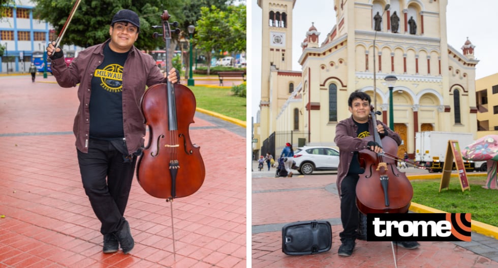 Joven estudió música en Argentina y ahora toca música clásica y baladas peruanas en las calles