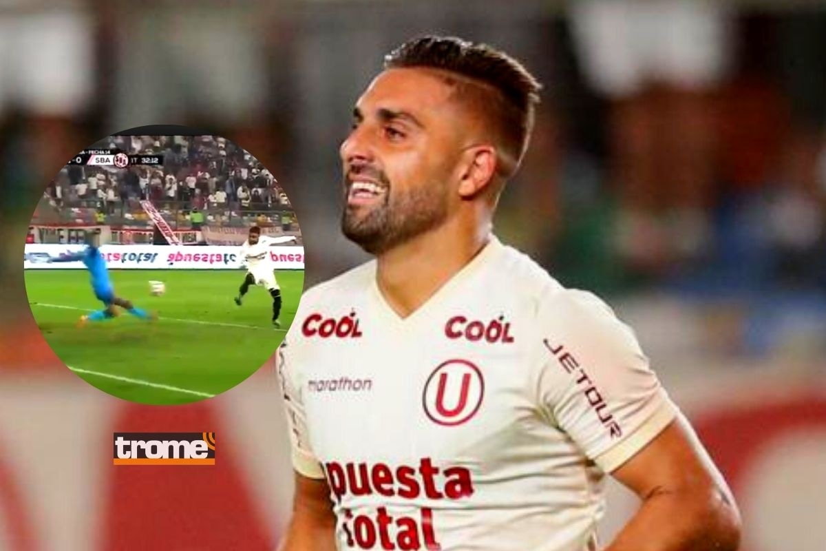 Luis Urrruti festeja el 1-0 ante Sport Boys en el Monumental (Foto: GEC)