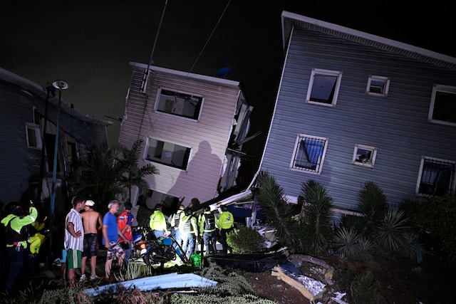 Imágenes del terremoto en Venezuela. Foto: Federico PARRA / AFP
