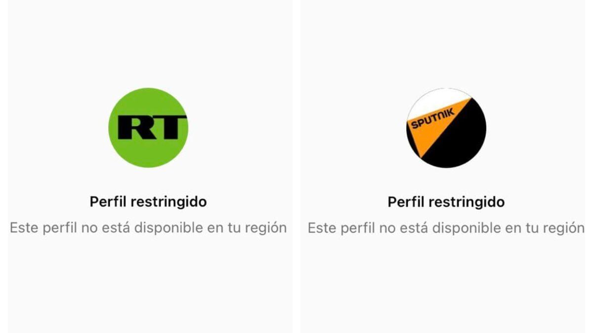 Restricciones de RT y Sputnik.