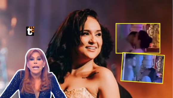 TROME - Daniela Darcourt es captada bailando con misterioso joven y Magaly lanza dardo: “Que vaya besando sapos”