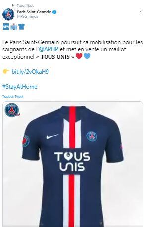 La camiseta que puso a la venta PSG.