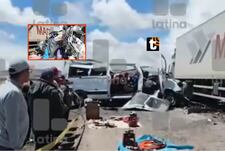 ¡Tragedia en Arequipa! Al menos once muertos deja choque entre tráiler y minivan en Caylloma