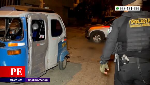San Juan de Lurigancho: Policía abate a presunto delincuente que intentó huir en mototaxi